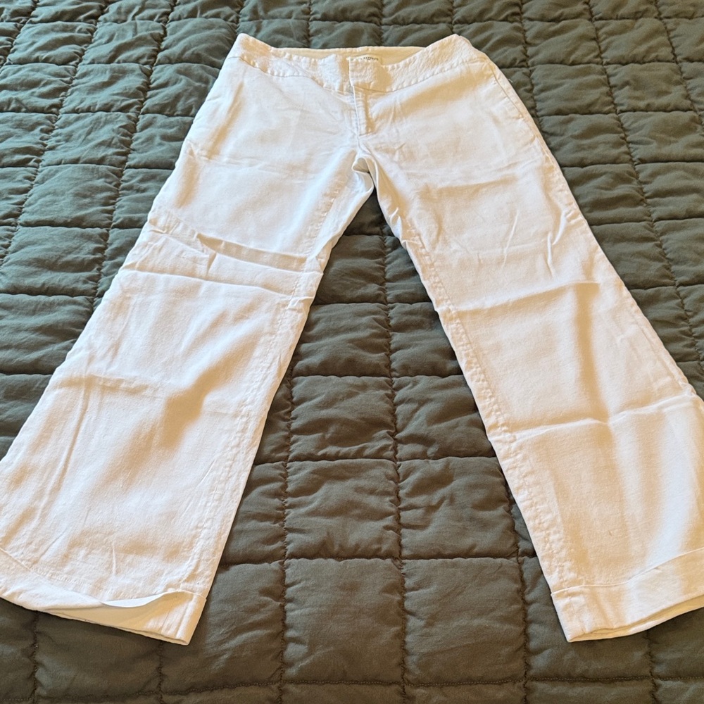 Banana Republic Crisp White Flare Pants